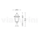 Lanterna externa em alumínio e vidro jateado Made in Italy - Alchemist Viadurini