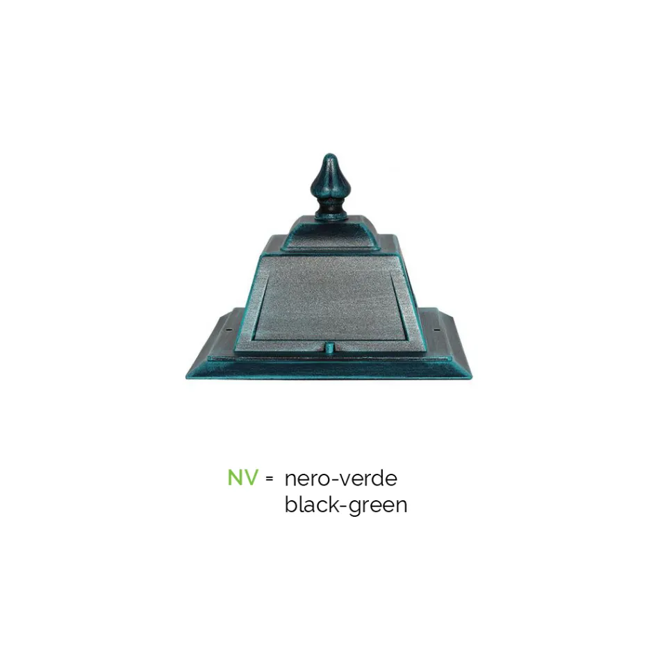 Poste de luz 2 luzes estilo vintage em alumínio fabricado na Itália - Doroty Viadurini