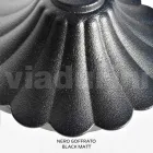 Candeeiro de rua de 145 cm de altura em acrílico preto e alumínio Made in Italy - Trovanero Viadurini