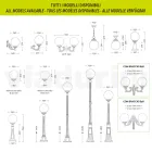 Candeeiro de rua com 172 cm de altura em acrílico preto e alumínio fabricado na Itália - Trovanero Viadurini