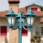 Candeeiro de jardim com 211 cm de altura em vidro e 5 acabamentos em alumínio - Pinako Viadurini