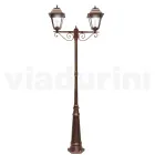 Candeeiro de rua com 264 cm de altura para jardim em vidro e alumínio fundido - Alchemist Viadurini