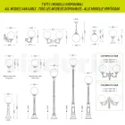 Candeeiro de rua com 270 cm de altura em acrílico branco e alumínio fabricado na Itália - Trovabianco Viadurini