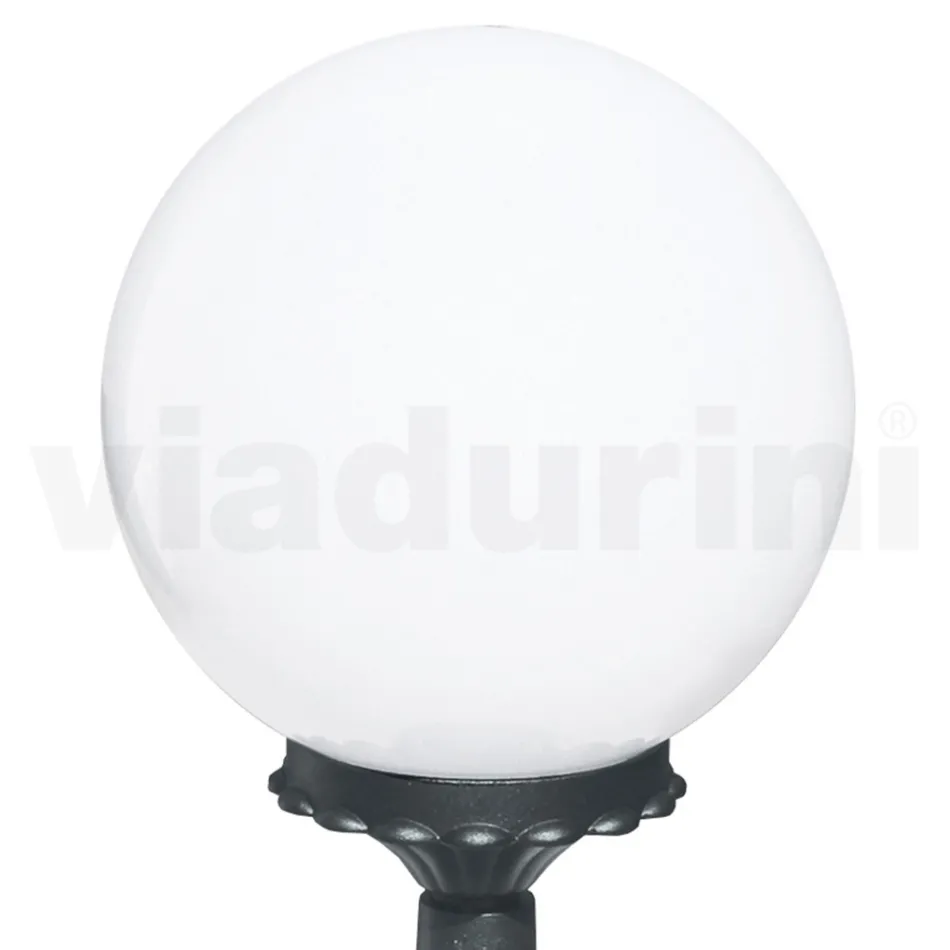 Candeeiro de rua com 47 cm de altura em Acrílico e Alumínio Antracite Fabricado em Itália - Trovaantracite Viadurini