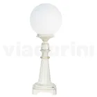 Candeeiro de rua com 69 cm de altura em acrílico branco e alumínio fabricado na Itália - Trovabianco Viadurini