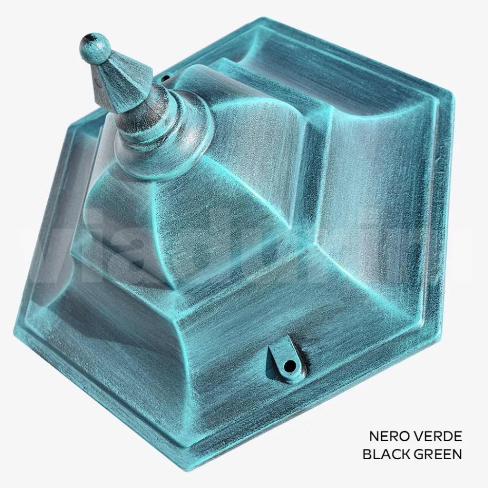 Candeeiro de jardim com 79 cm de altura em vidro e 5 acabamentos em alumínio - Pinako Viadurini