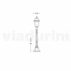 Luminária baixa para exterior em alumínio produzida na Itália, Kristel Viadurini