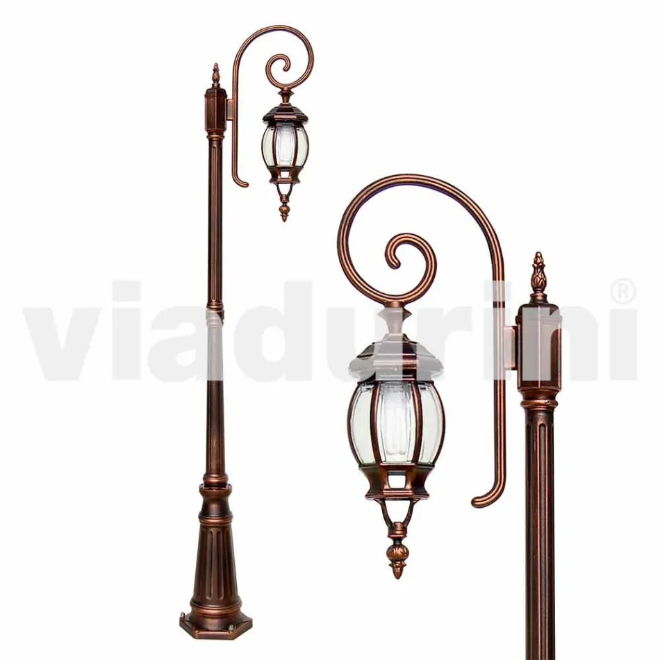 Anika clássico jardim de alumínio lâmpada feita na Itália Viadurini