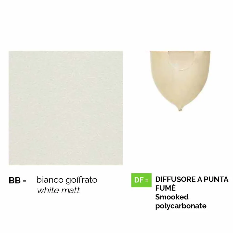 Lâmpada ao ar livre com três luzes em alumínio branco feito Itália, Anusca Viadurini