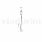 Lâmpada ao ar livre com uma luz de alumínio feita na Itália, Anika Viadurini