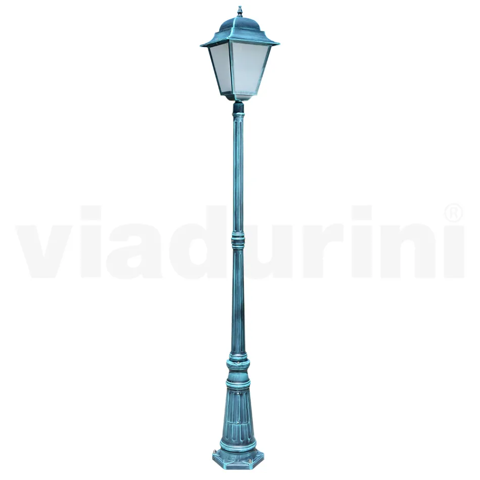 Candeeiro de exterior com 222 cm de altura em vidro e alumínio fundido - Alchemist Viadurini