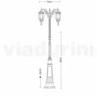 Poste de luz exterior clássico em alumínio fundido fabricado em Itália, Anika Viadurini