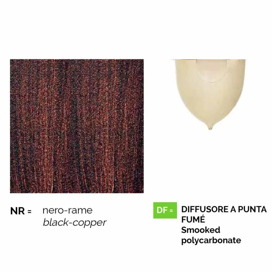 Lâmpada de exterior feita de alumínio com duas luzes feitas na Itália, Anusca Viadurini