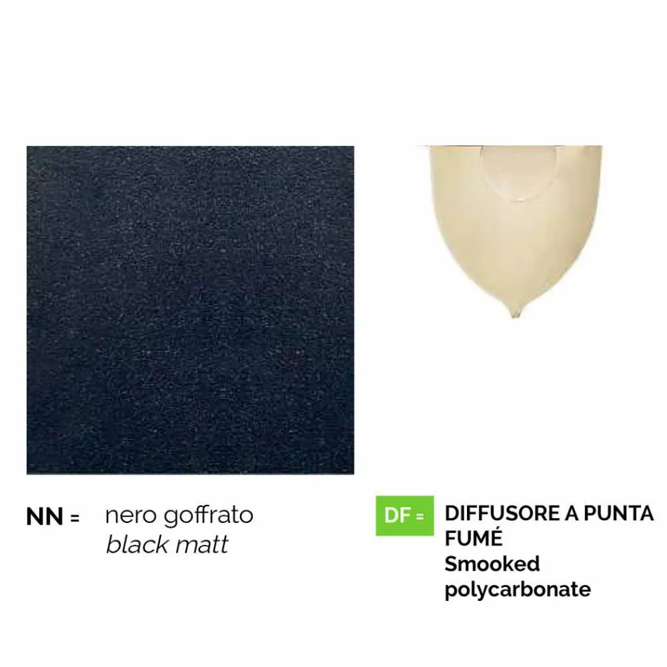 Lâmpada de exterior feita de alumínio com duas luzes feitas na Itália, Anusca Viadurini