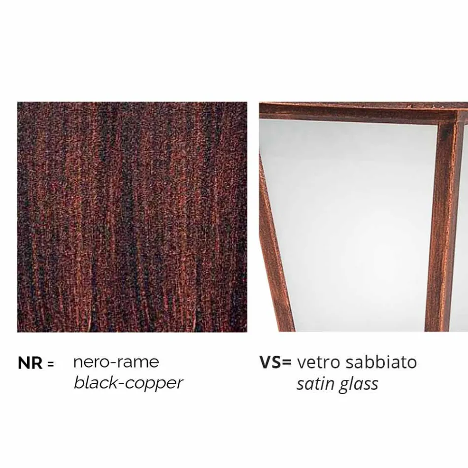 Candeeiro de jardim de alumínio clássico fabricado em Itália, Aquilina Viadurini