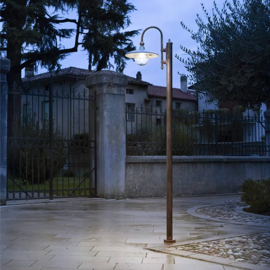Lâmpada de jardim em alumínio com design de 1 ou 2 ou 3 luzes - Campobasso Viadurini
