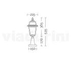 Candeeiro de jardim em alumínio antracite e vidro jateado - Elric Viadurini