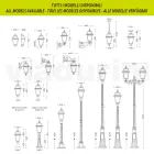 Candeeiro de jardim em alumínio antracite e vidro jateado - Elric Viadurini