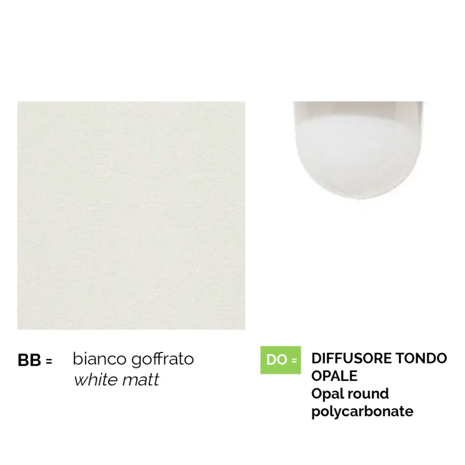 Candeeiro de jardim em alumínio branco com 1 luz produzido em Itália, Anusca Viadurini