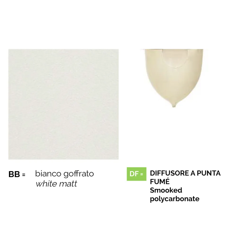 Candeeiro de jardim em alumínio branco com 1 luz produzido em Itália, Anusca Viadurini