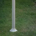 Lâmpada de rua ao ar livre em alumínio branco e decoração de flores pintadas à mão - Imperia Viadurini