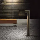 Poste de luz ao ar livre em metal marrom antigo 2 alturas - Saint Tropez por Il Fanale Viadurini