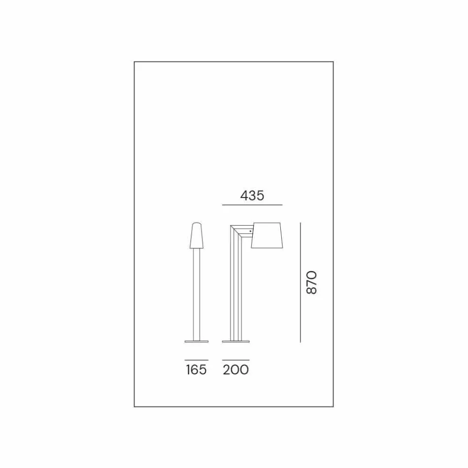 Poste de luz ao ar livre em metal marrom antigo 2 alturas - Saint Tropez por Il Fanale Viadurini