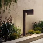 Poste de iluminação para exterior em metal castanho antigo 2 alturas - Saint Tropez por Il Fanale Viadurini