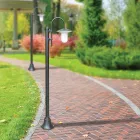 Candeeiro exterior estilo vintage em alumínio antracite fabricado em Itália - Belen Viadurini