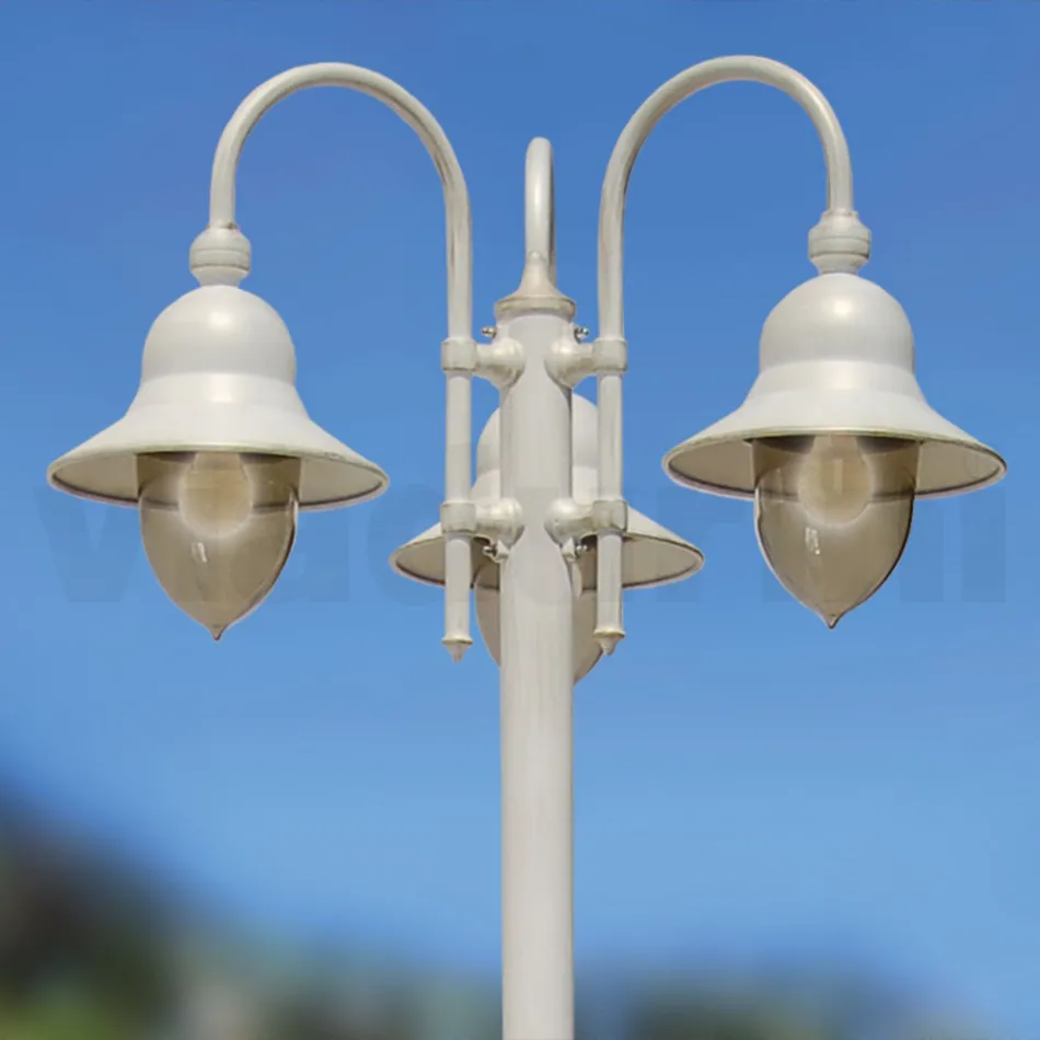 Candeeiro de Jardim com 3 Luzes em Alumínio Made in Italy - Cassandra Viadurini