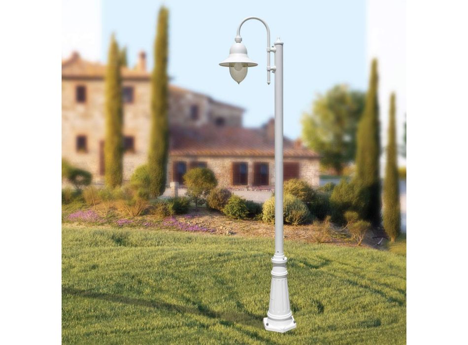 Lâmpada de jardim estilo vintage em alumínio fabricado na Itália - Cassandra Viadurini
