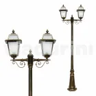 Lâmpada ao ar livre com duas luzes em alumínio feitas na Itália, Kristel Viadurini