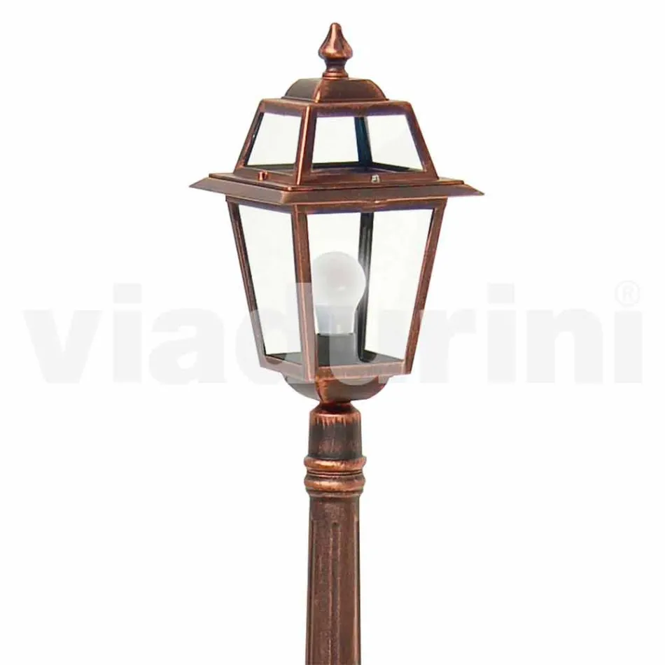 Poste de luz ao ar livre em alumínio fundido feito na Itália, Kristel Viadurini