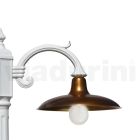 Lâmpada de rua estilo vintage 2 luzes em alumínio e latão feitas na Itália - Adela Viadurini