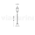 Lâmpada de rua estilo vintage em alumínio branco fabricado na Itália - Dodo Viadurini