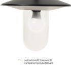 Lâmpada de jardim vintage 2 luzes em alumínio fabricada na Itália - Belen Viadurini