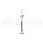 Lâmpada externa vintage em alumínio branco fabricado na Itália - Terella Viadurini