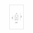 Lanterna de parede com vela de design clássico em latão - Lanterne by Il Fanale Viadurini