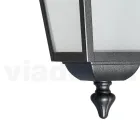 Lanterna de teto de jardim em alumínio antracite e vidro jateado - Elric Viadurini