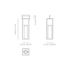 Lanterna externa com estrutura de alumínio preto fabricada na Itália - Eve Viadurini