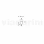 Lanterna de alumínio para jardim de parede feita na Itália, Aquilina Viadurini