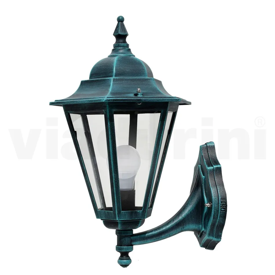 Lanterna de Jardim em Vidro Transparente e 5 Acabamentos em Alumínio - Pinako Viadurini