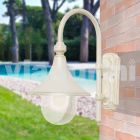 Lanterna de parede Anusca para uso ao ar livre em alumínio branco feito na Itália Viadurini