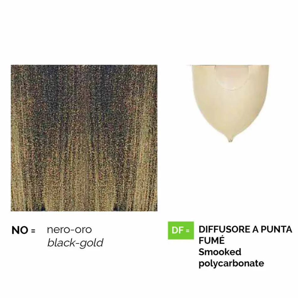 Anusca made in Italy lanterna de parede de jardim de alumínio Viadurini