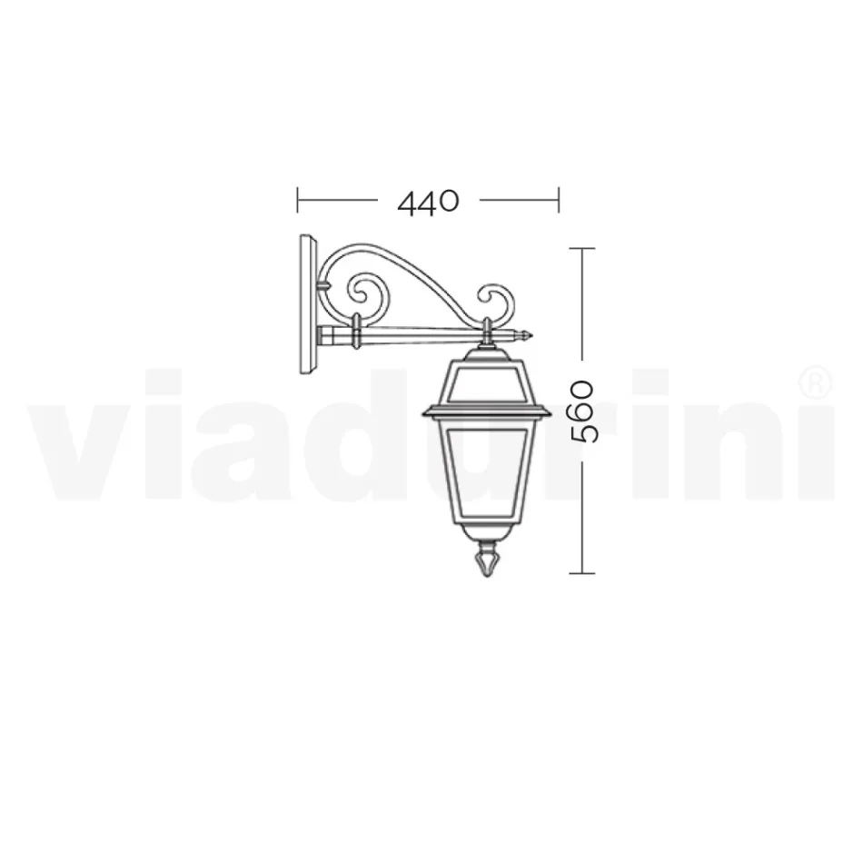 Lanterna Externa em Alumínio Antracite e Vidro Fabricada na Itália - Elric Viadurini