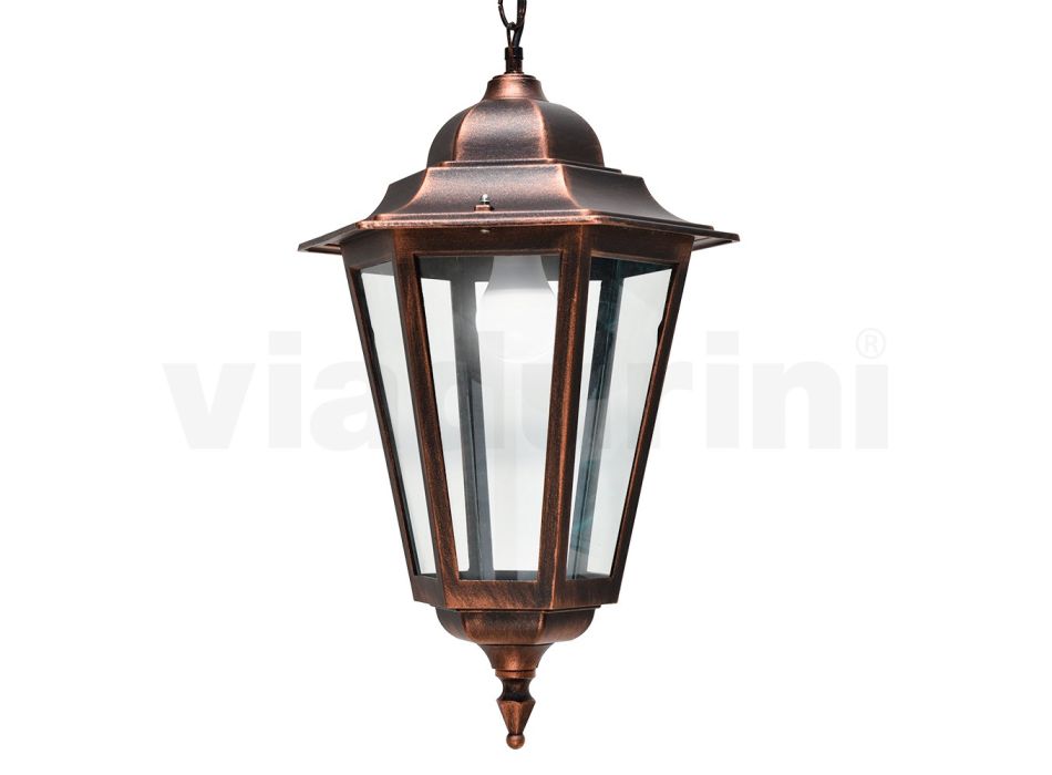Lanterna externa estilo vintage em alumínio fabricada na Itália - Janira Viadurini