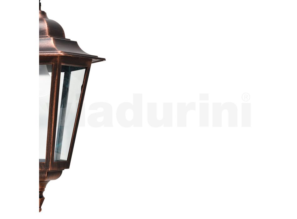 Lanterna externa estilo vintage em alumínio fabricada na Itália - Janira Viadurini
