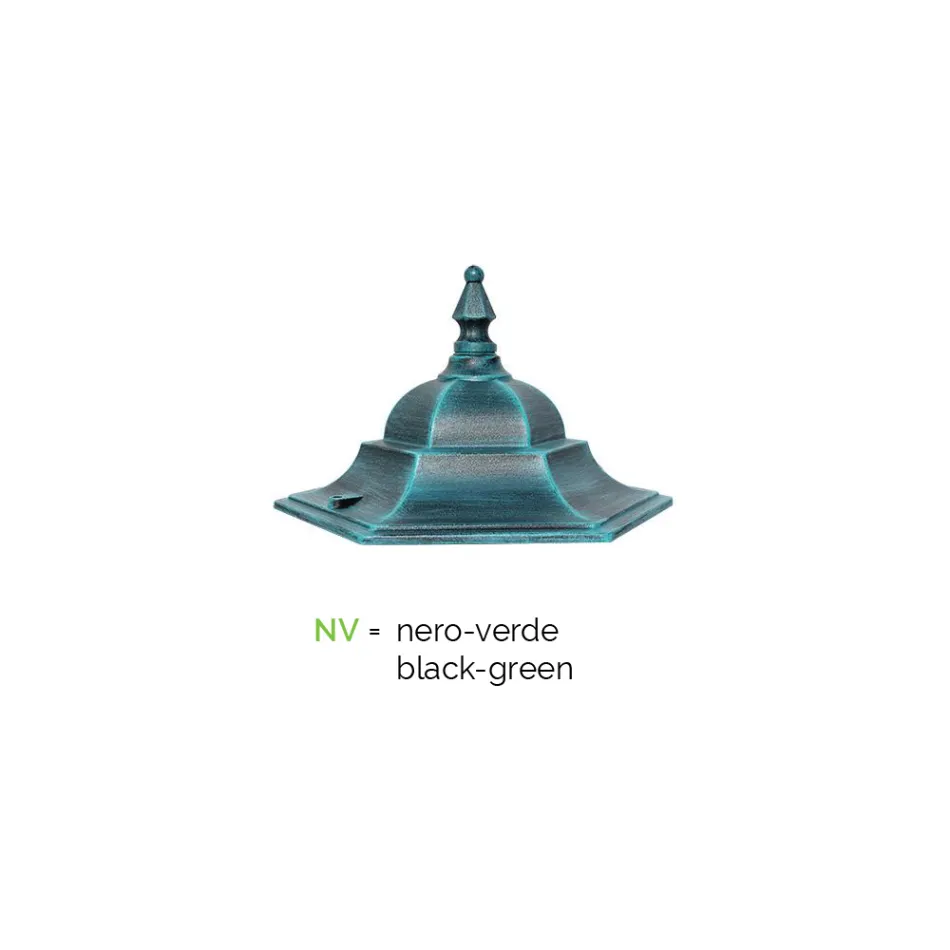 Lanterna externa estilo vintage em alumínio fabricada na Itália - Janira Viadurini