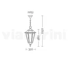 Lanterna externa estilo vintage em alumínio fabricada na Itália - Janira Viadurini