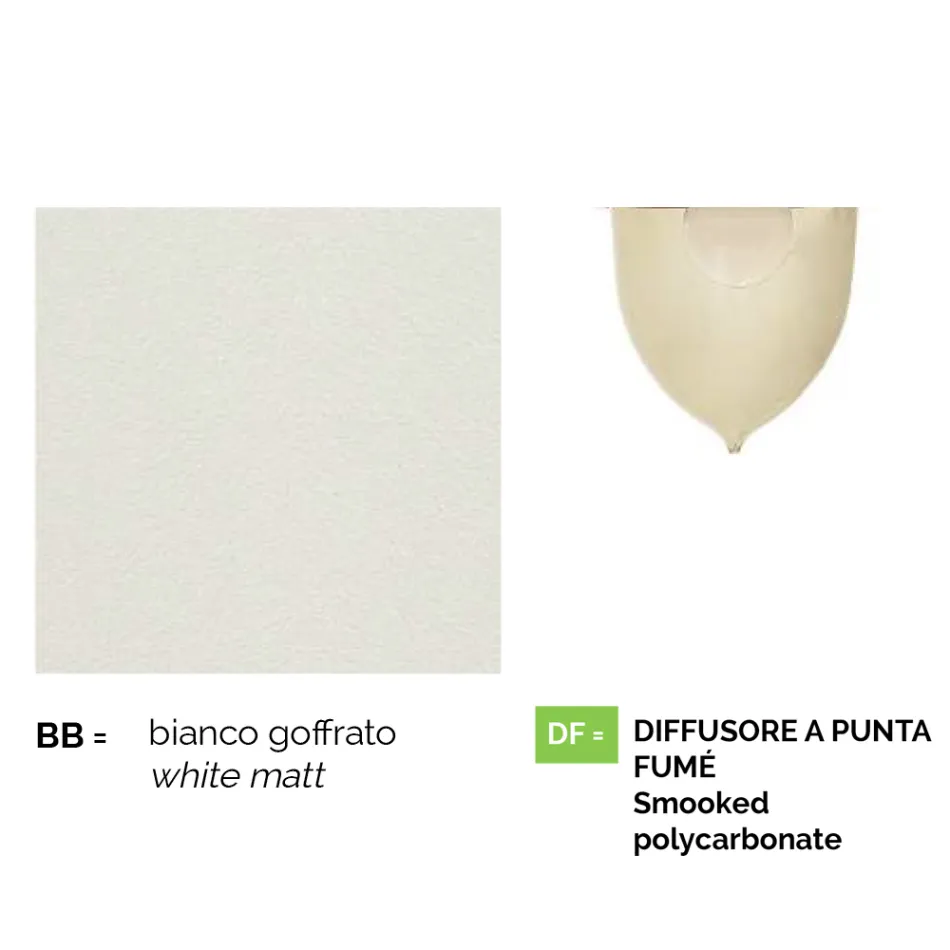 Lanterna de parede para jardim em alumínio branco fabricada na Itália, Anusca Viadurini